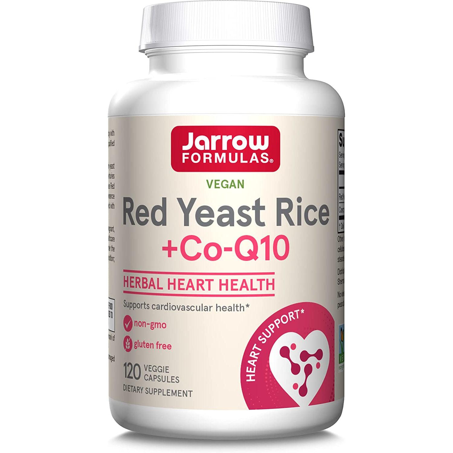 Jarrow Formulas Red Yeast Rice + Co-Q10-120 veggie capsules-N101 Nutrition