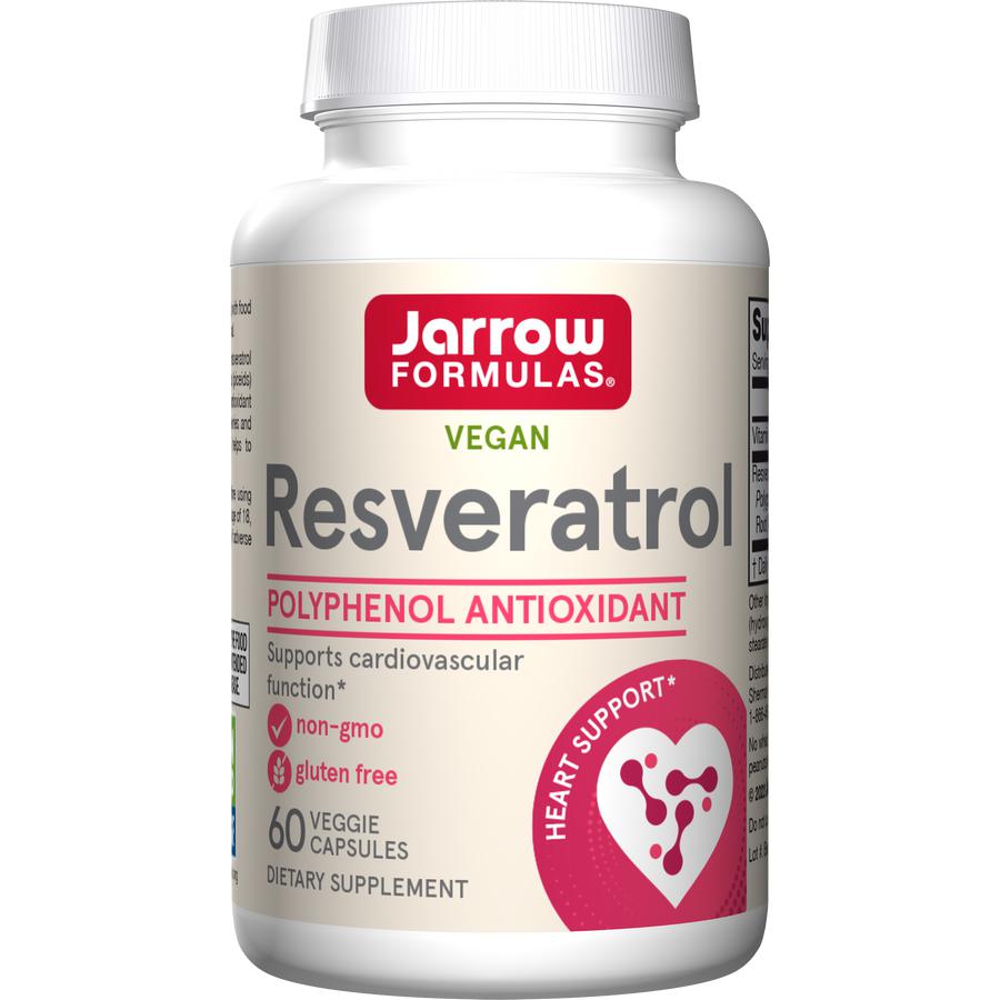 Jarrow Formulas Resveratrol 100 mg-60 veggie caps-N101 Nutrition