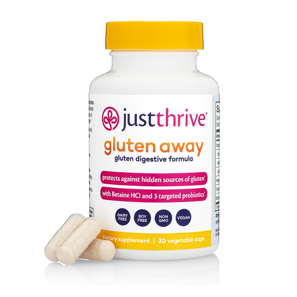 Just Thrive Gluten Away-30 vegetable caps-N101 Nutrition