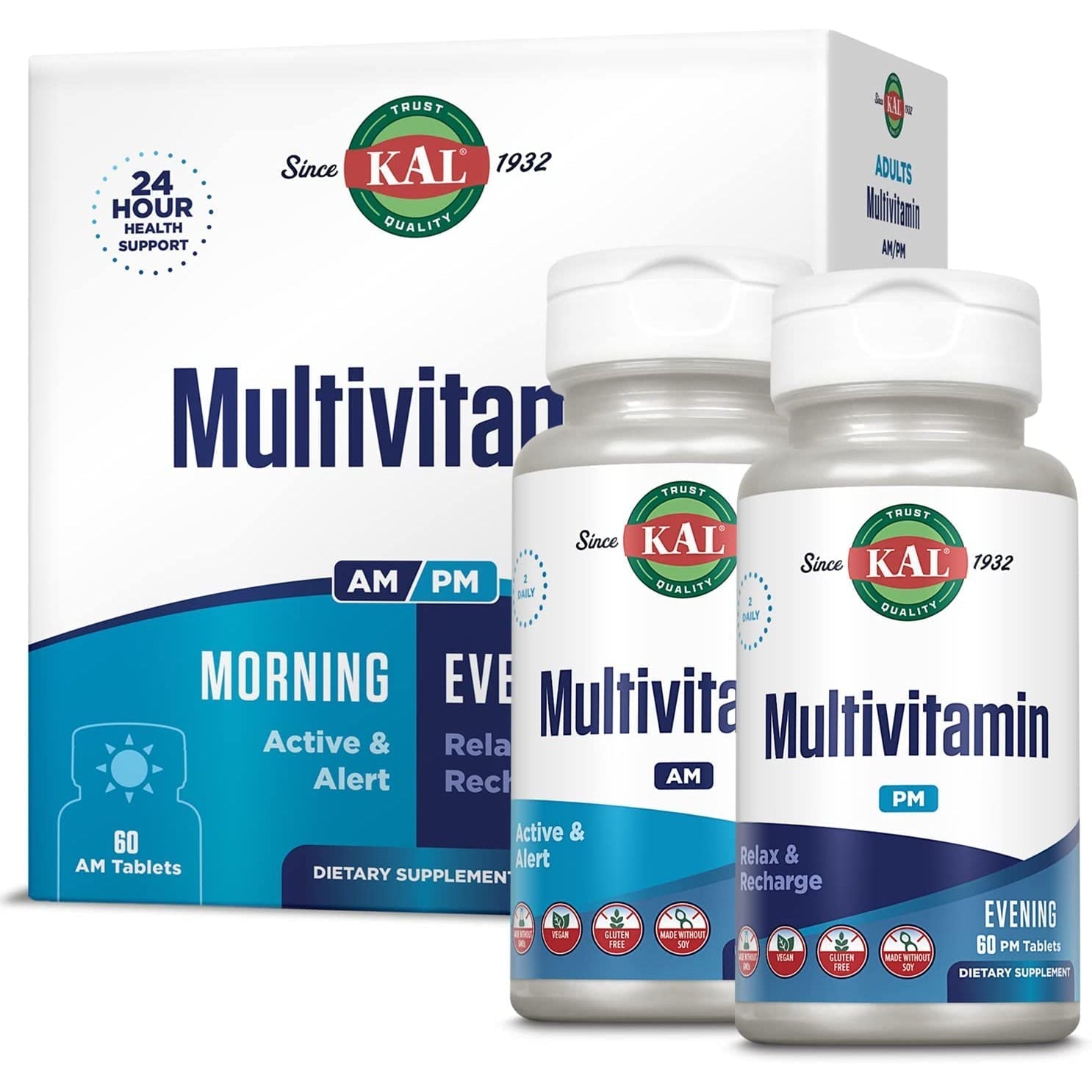 KAL Multivitamin AM/PM-120 Tablets (60 AM/60 PM)-N101 Nutrition