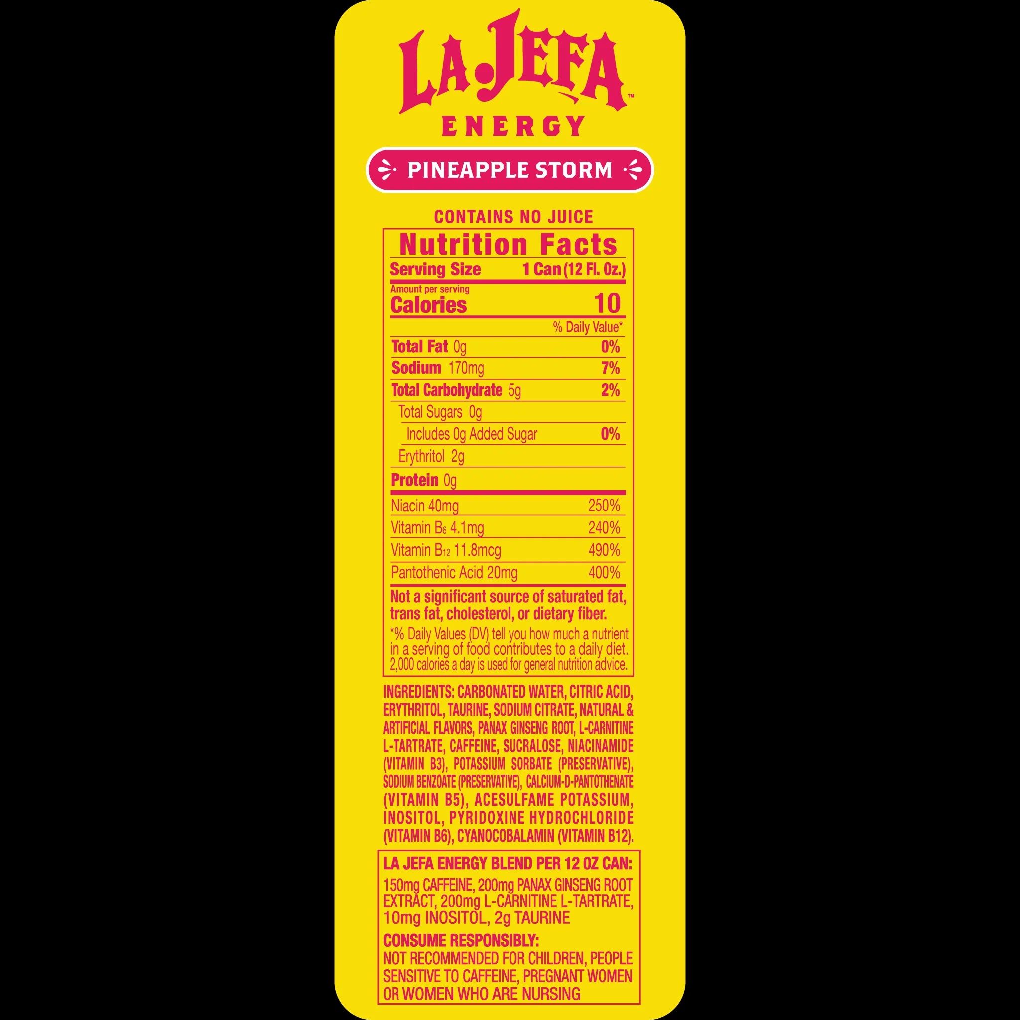 La Jefa Energy Drink-N101 Nutrition