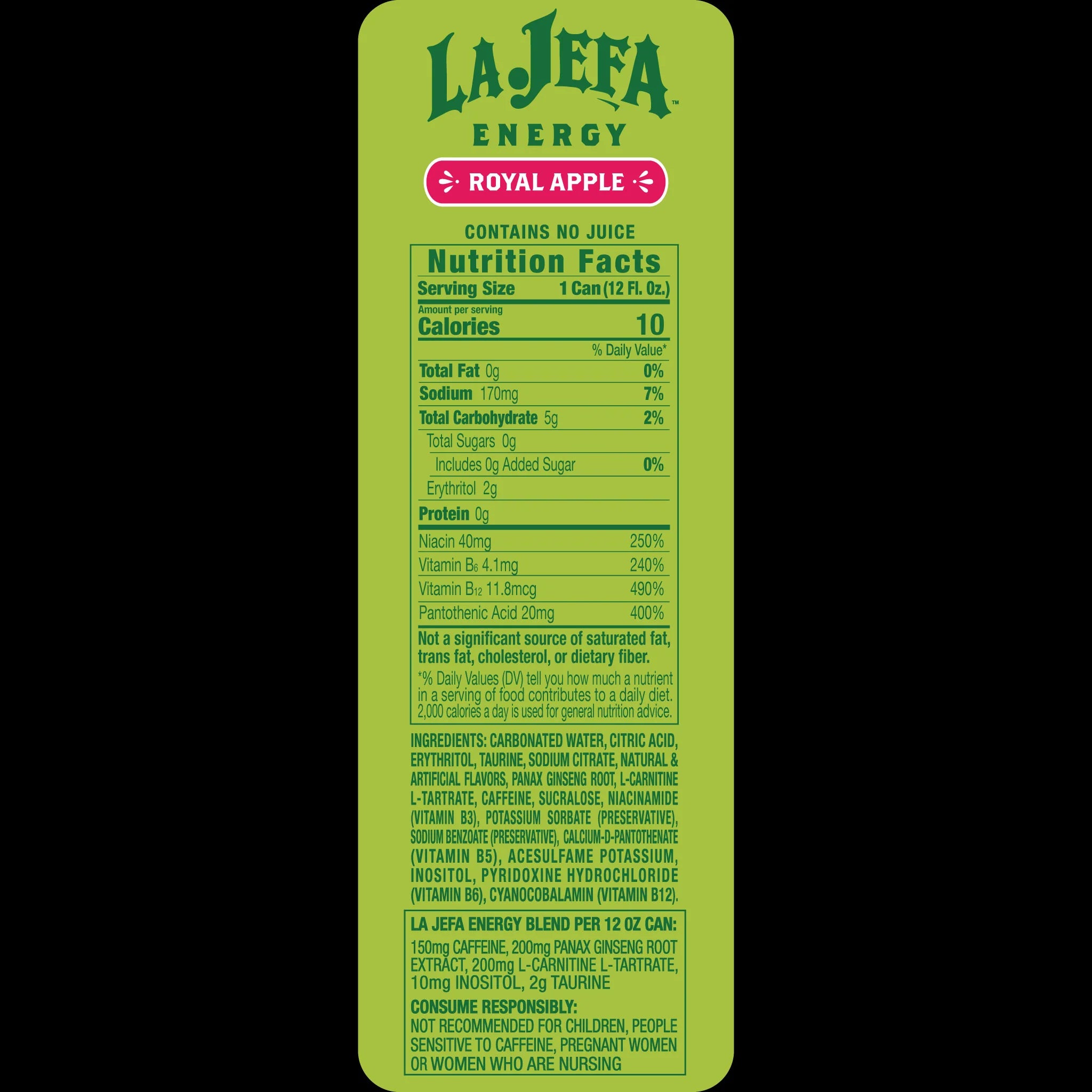 La Jefa Energy Drink-N101 Nutrition