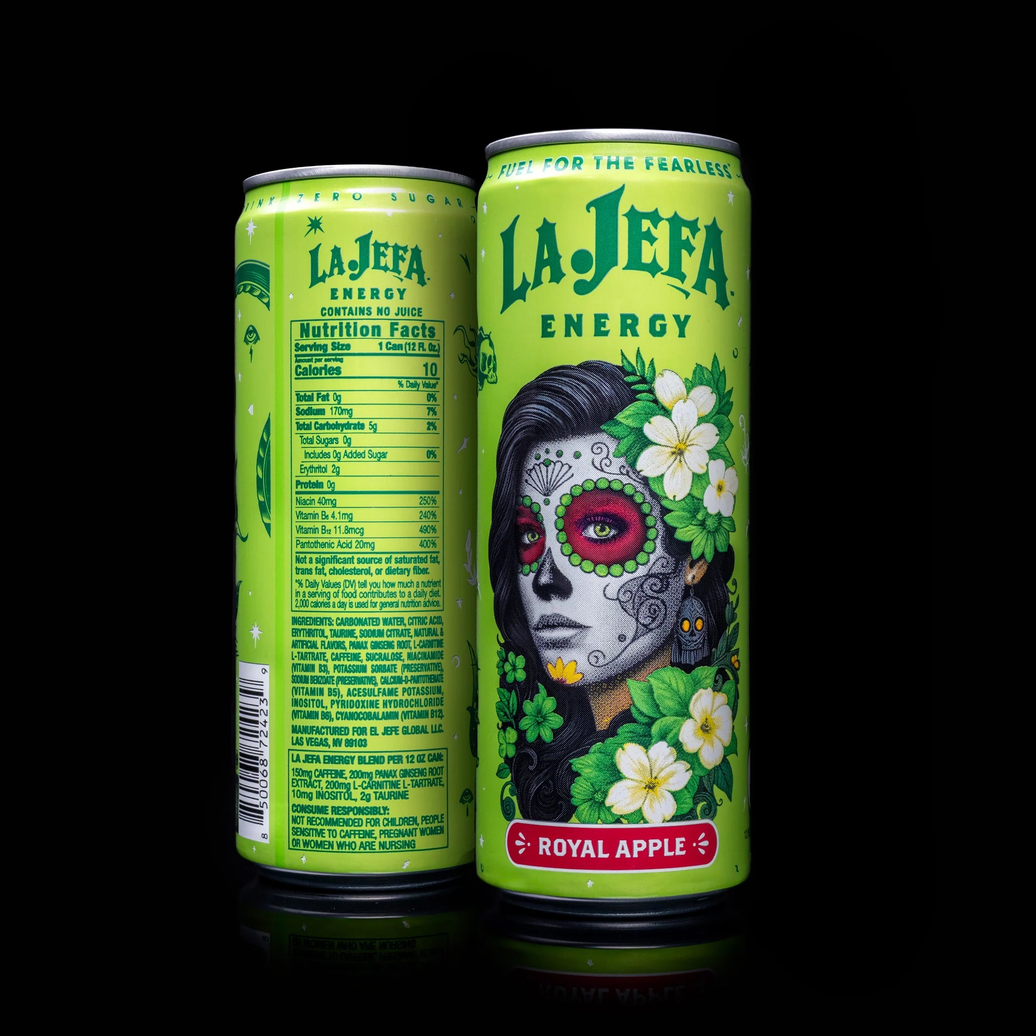 La Jefa Energy Drink-Single (12 fl oz)-Royal Apple-N101 Nutrition