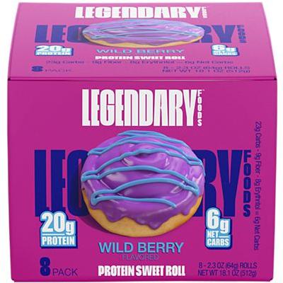 Legendary Foods Protein Sweet Rolls-Box (8 rolls)-Wild Berry-N101 Nutrition