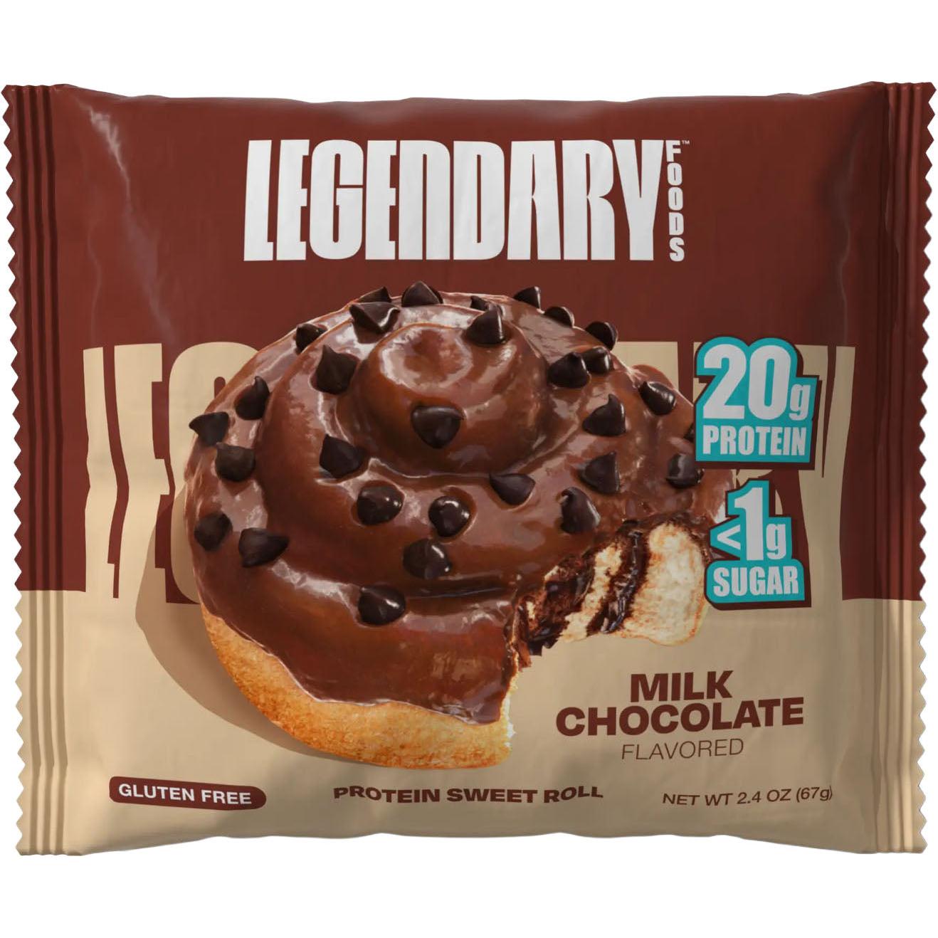 Legendary Foods Protein Sweet Rolls-Single Roll-Milk Chocolate-N101 Nutrition