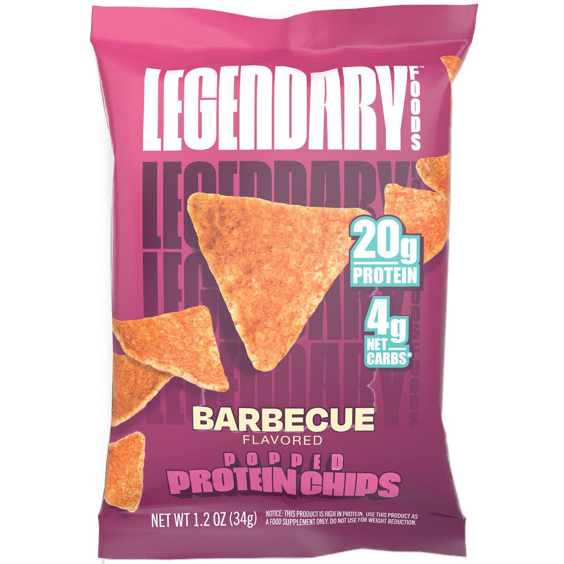 Legendary Popped Protein Chips-1 bag (34 g)-Barbecue-N101 Nutrition