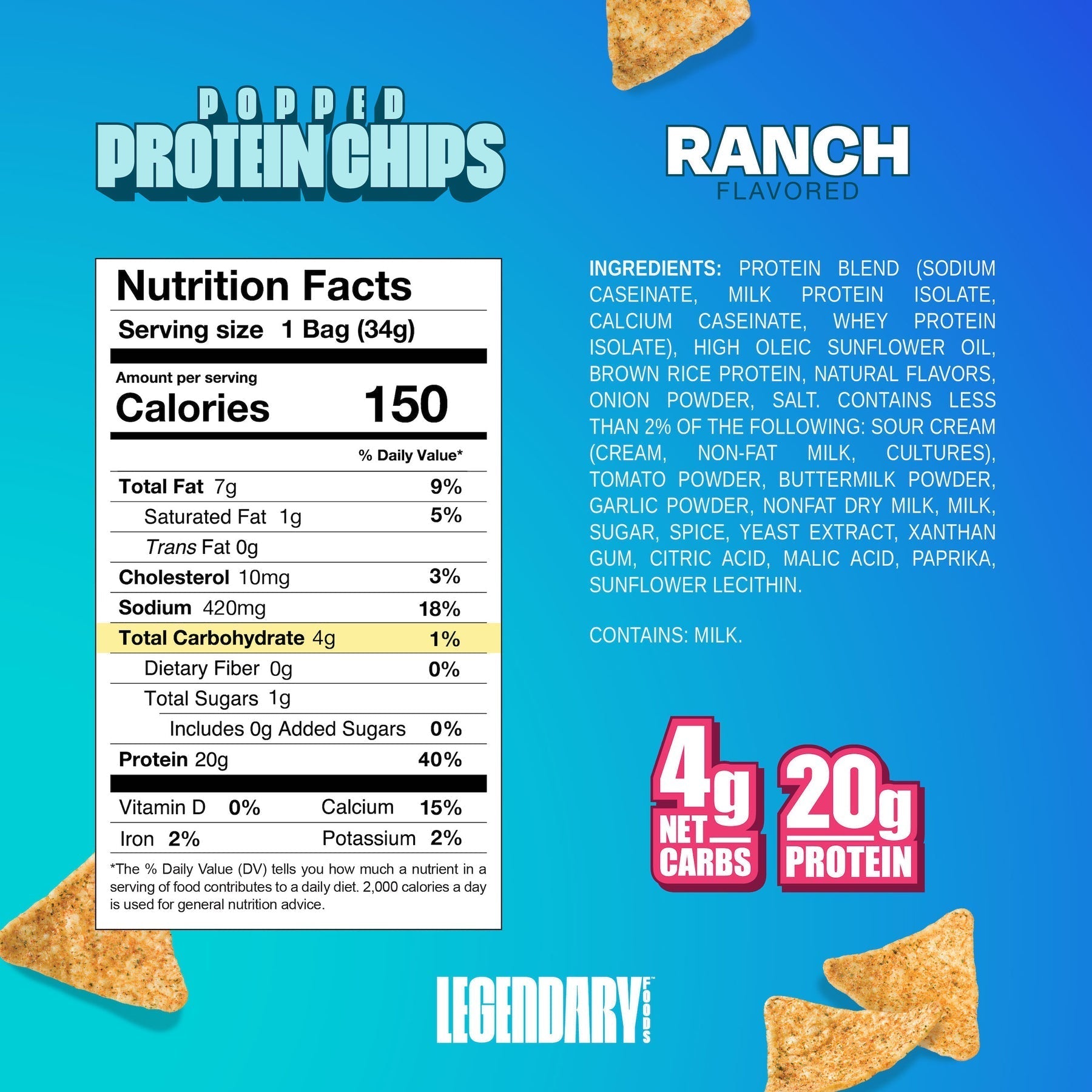 Legendary Popped Protein Chips-N101 Nutrition