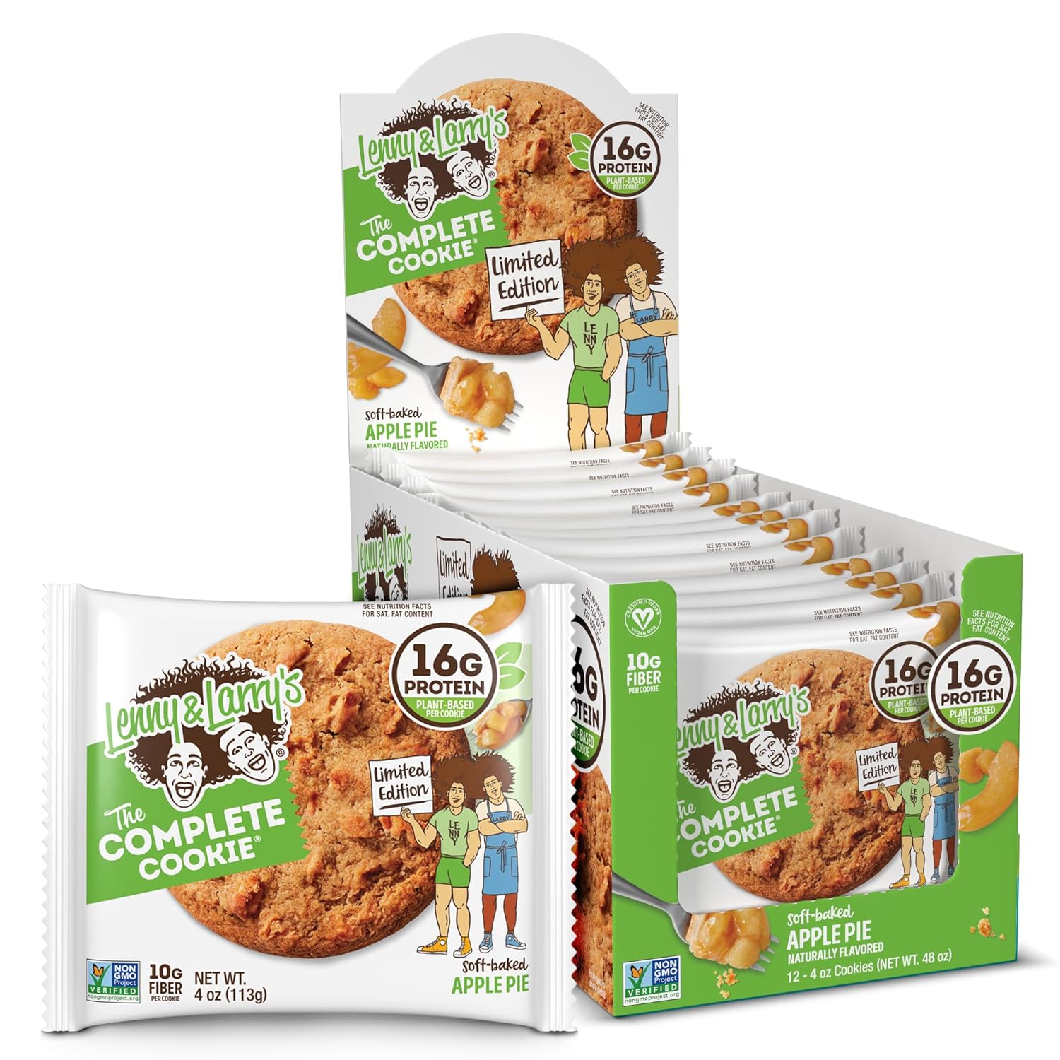Lenny & Larry's The Complete Cookie-Box (12 cookies)-Apple Pie-N101 Nutrition