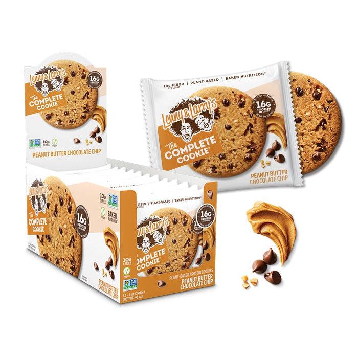 Lenny & Larry’s The Complete Cookie-Box (12 cookies)-Peanut Butter Chocolate Chip-N101 Nutrition