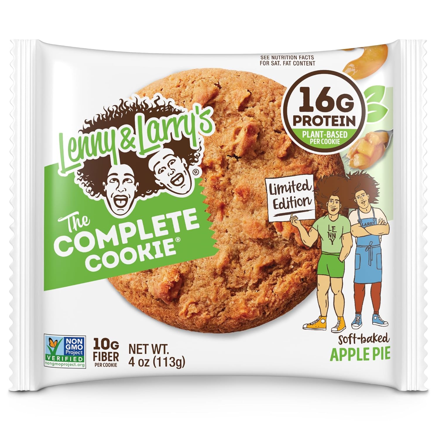 Lenny & Larry's The Complete Cookie-Single Cookie (4 oz)-Apple Pie-N101 Nutrition