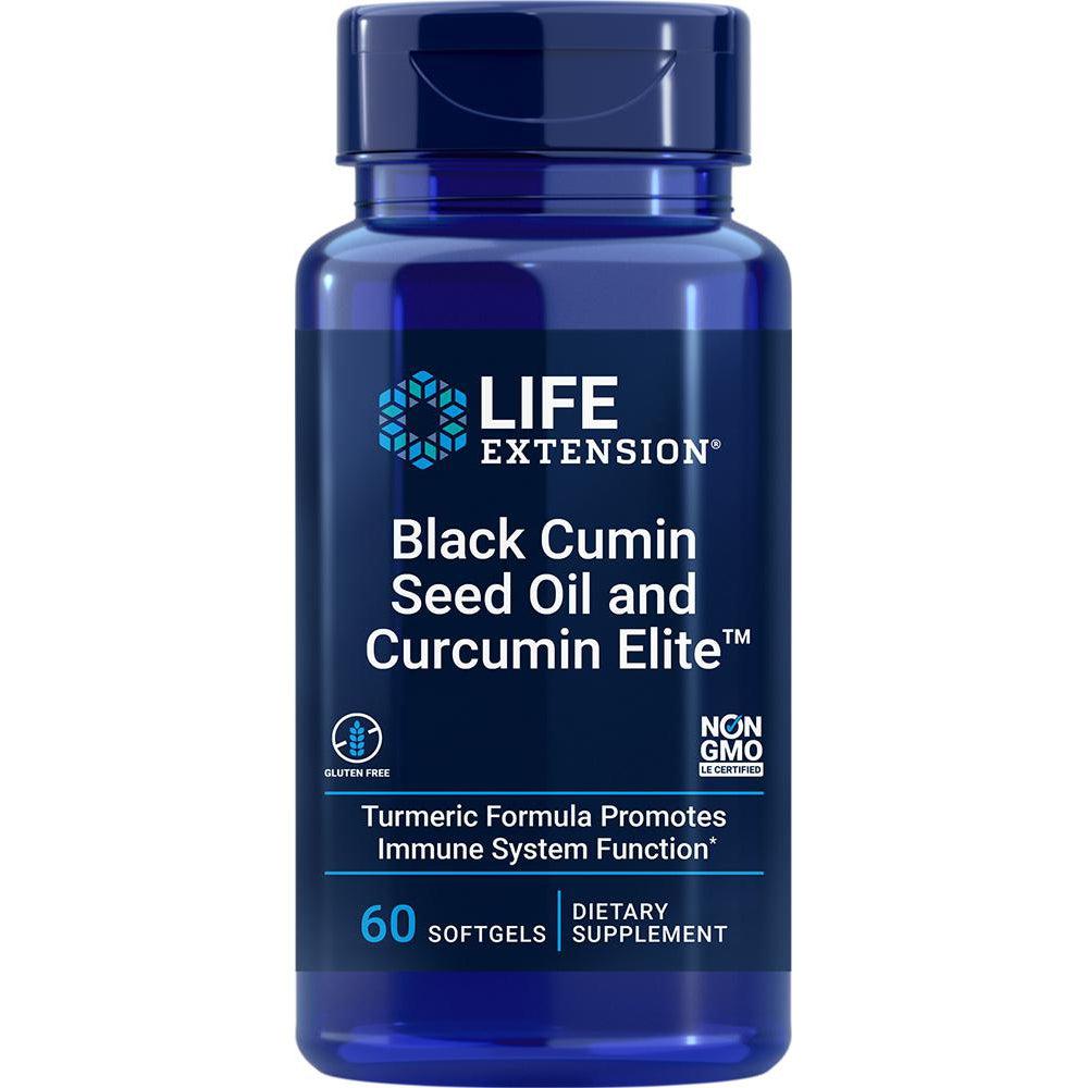 Life Extension Black Cumin Seed Oil and Curcumin Elite-60 softgels-N101 Nutrition