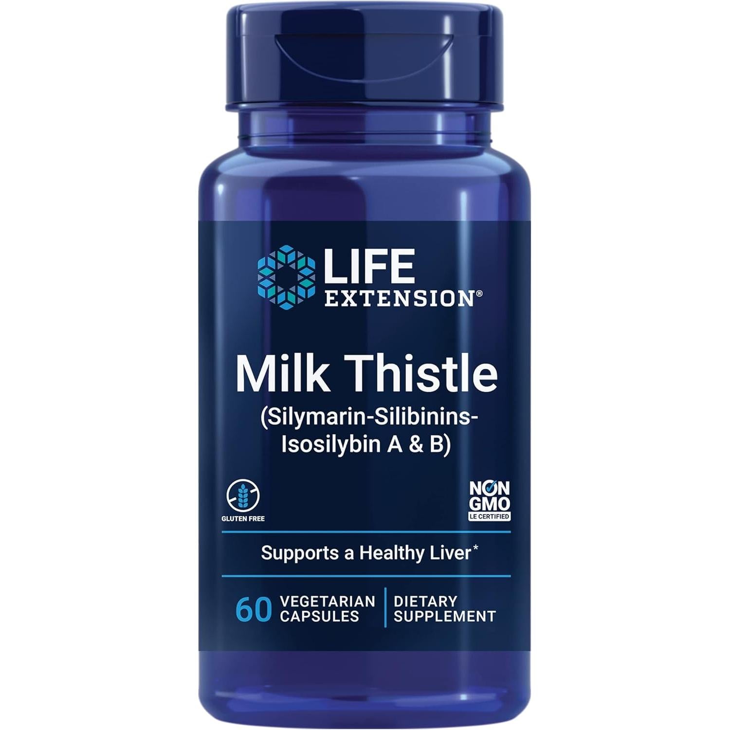 Life Extension Milk Thistle-60 vegetarian capsules-N101 Nutrition