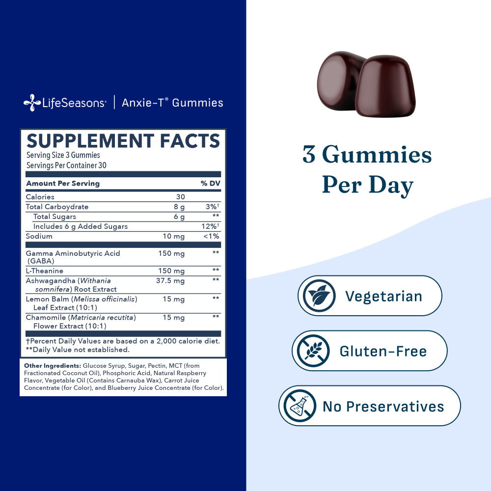 LifeSeasons Anxie-T Gummies-N101 Nutrition