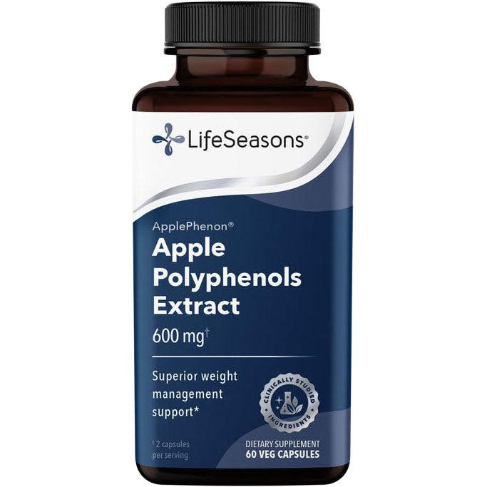 LifeSeasons Apple Polyphenols Extract 600 mg-60 veg capsules-N101 Nutrition