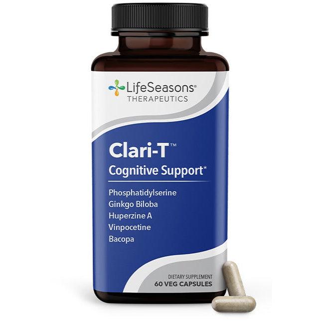 LifeSeasons Clari-T Cognitive Support-60 vegetarian capsules-N101 Nutrition