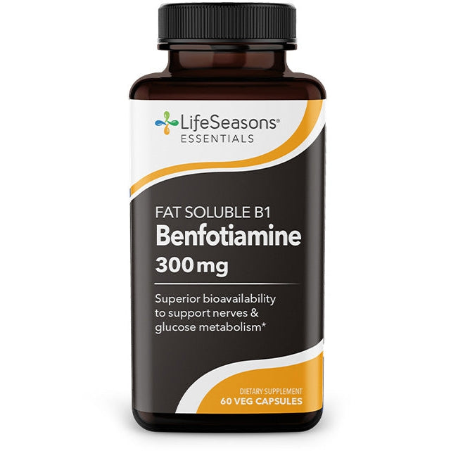 LifeSeasons Essentials Benfotiamine 300 mg-60 veg capsules-N101 Nutrition