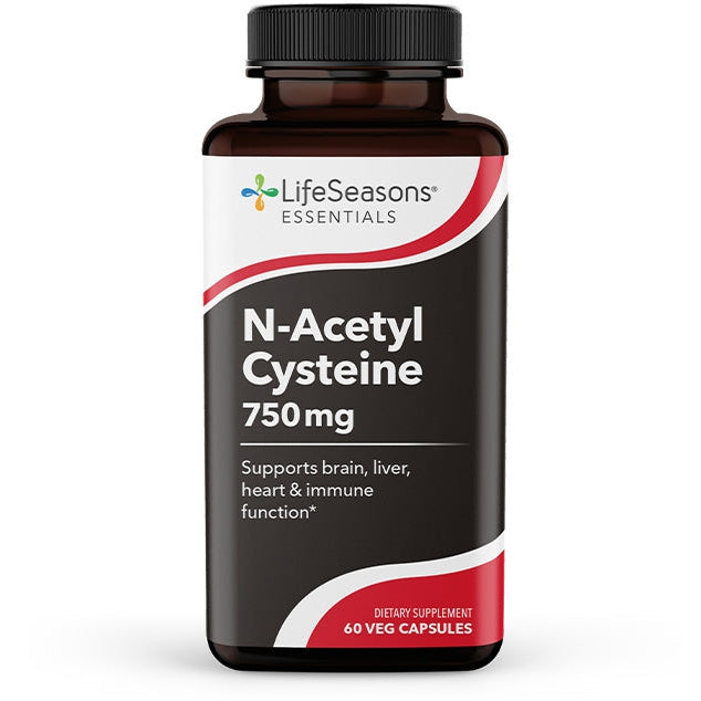 LifeSeasons Essentials N-Acetyl Cysteine 750 mg-60 veg capsules-N101 Nutrition