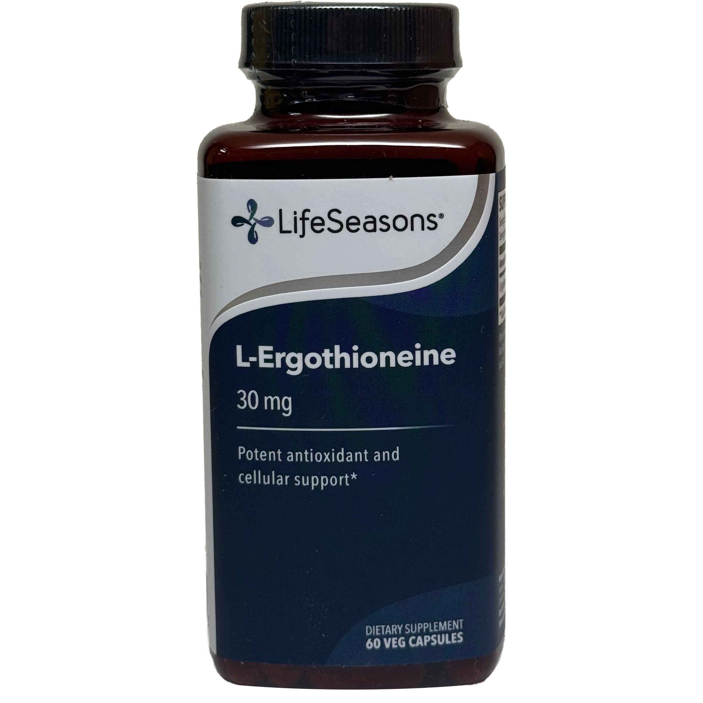 LifeSeasons L-Ergothioneine 30 mg-60 veg capsules-N101 Nutrition
