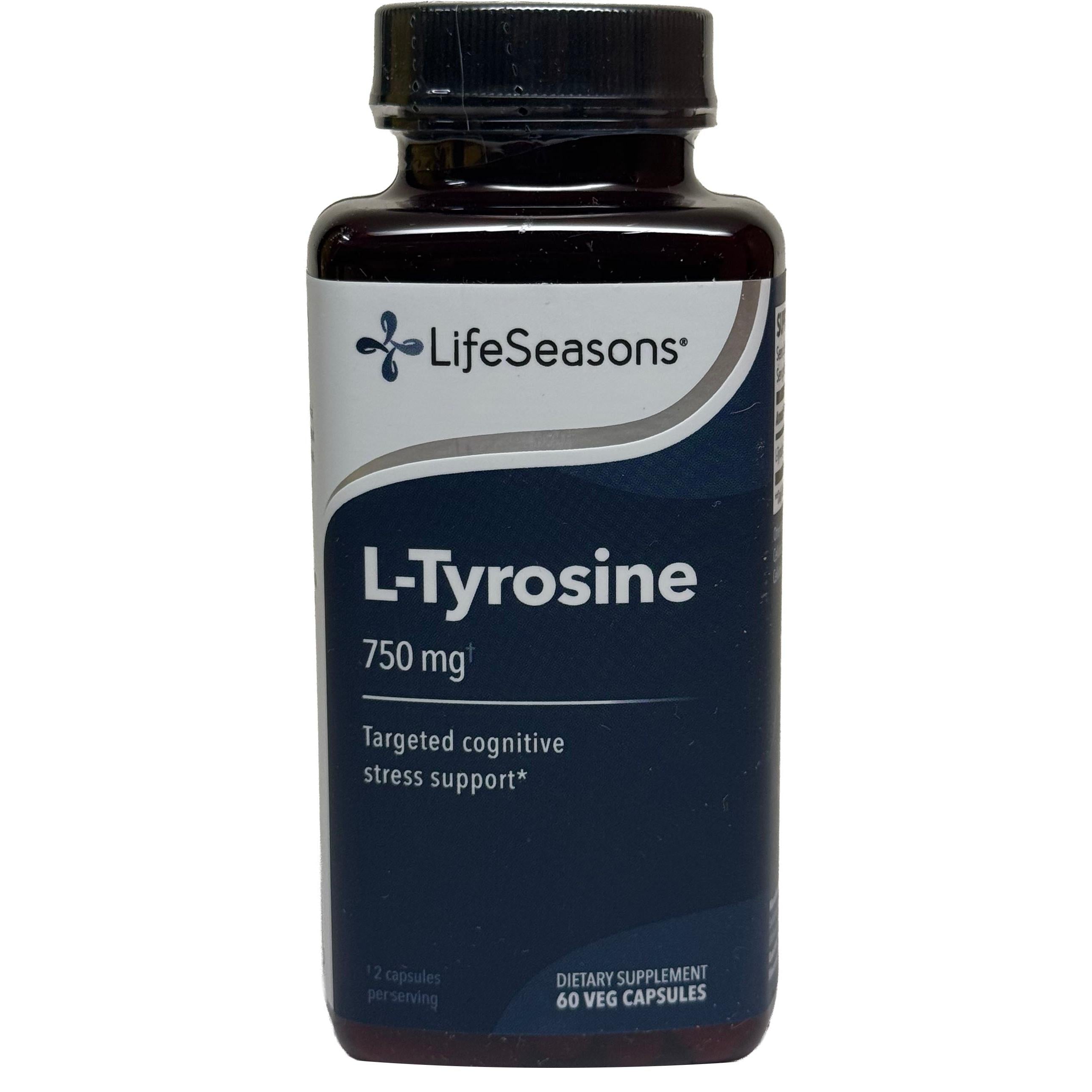 LifeSeasons L-Tyrosine 750 mg-60 veg capsules-N101 Nutrition