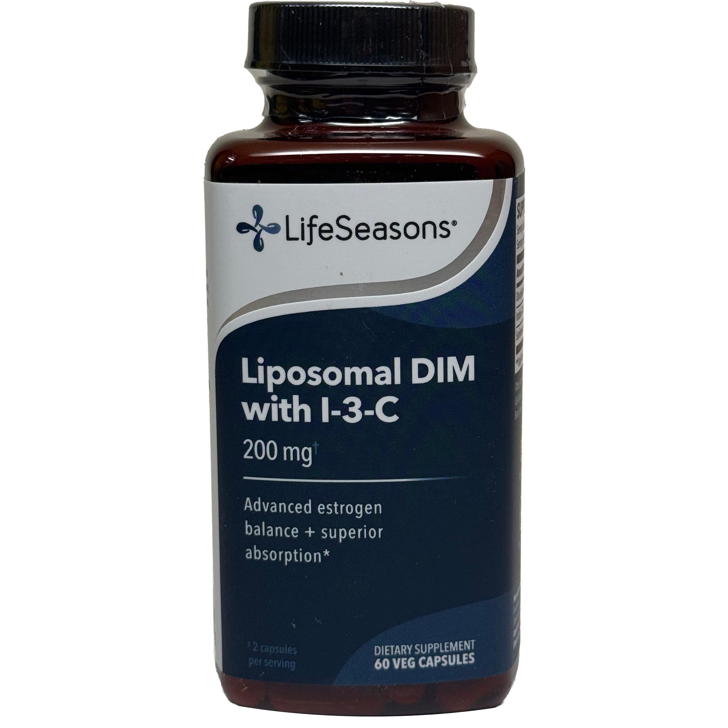 LifeSeasons Liposomal DIM with I-3-C 200 mg-60 veg capsules-N101 Nutrition