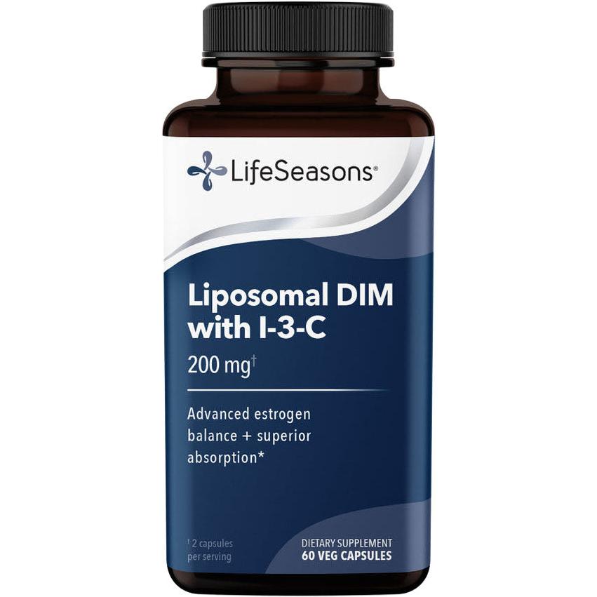 LifeSeasons Liposomal DIM with I-3-C 200 mg-60 veg capsules-N101 Nutrition