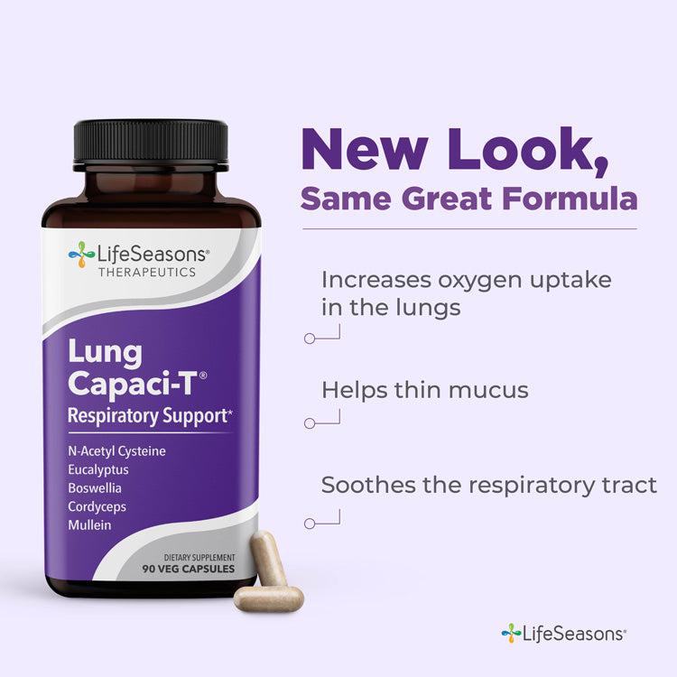 LifeSeasons Lung Capaci-T Respiratory Support-90 veg capsules-N101 Nutrition