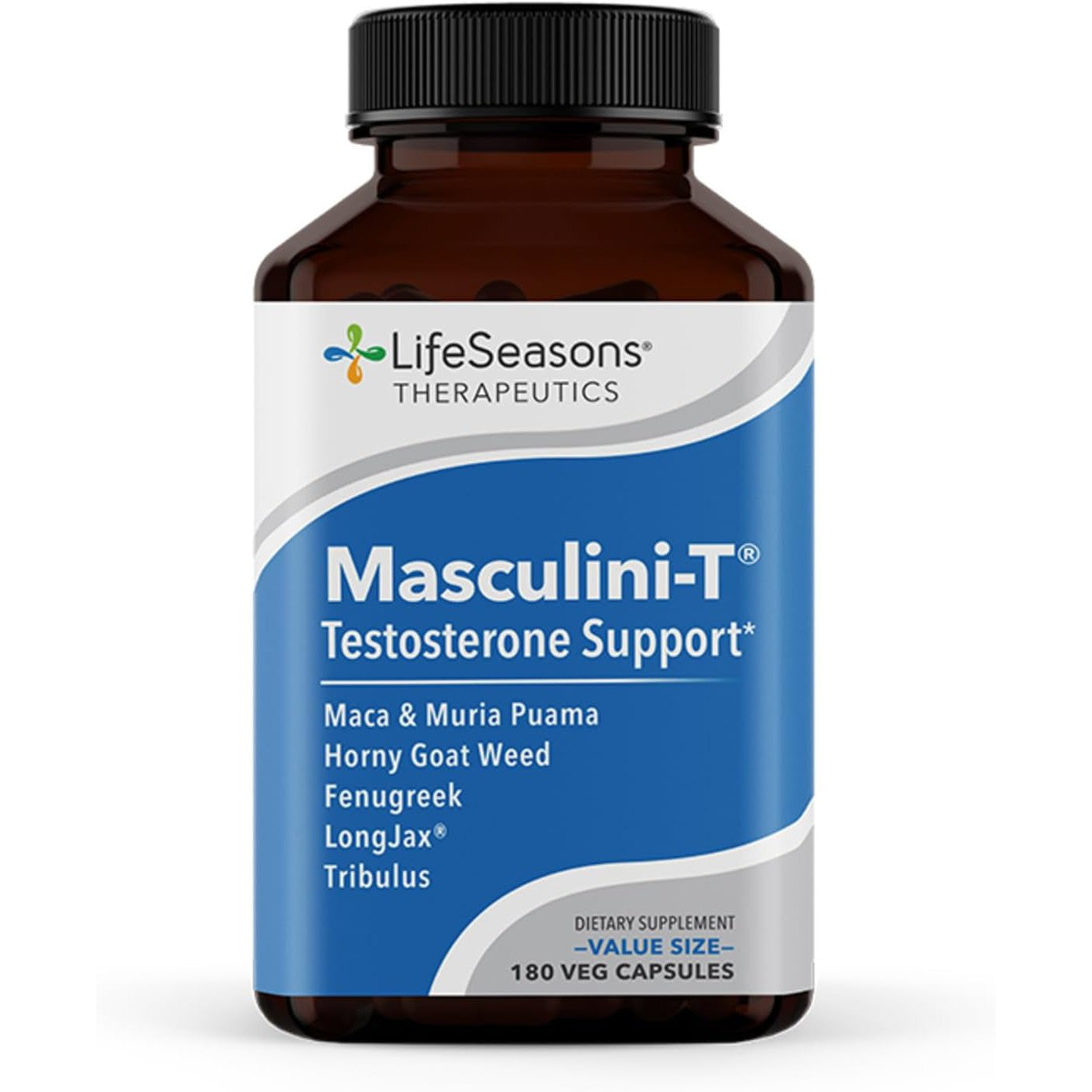 LifeSeasons Masculini-T Testosterone Support-180 veg capsules (Value Size)-N101 Nutrition