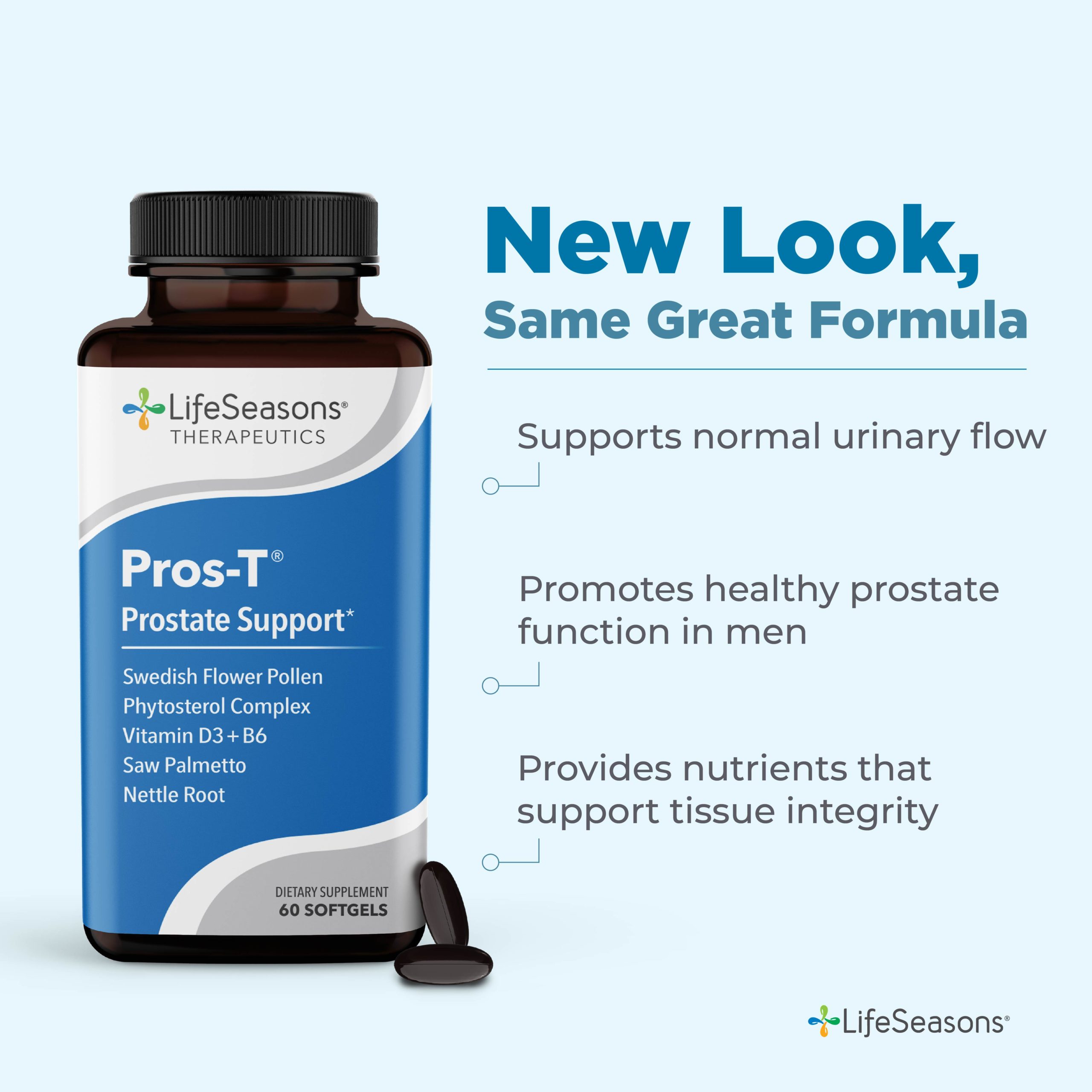 LifeSeasons Pros-T Prostate Support-60 softgels-N101 Nutrition