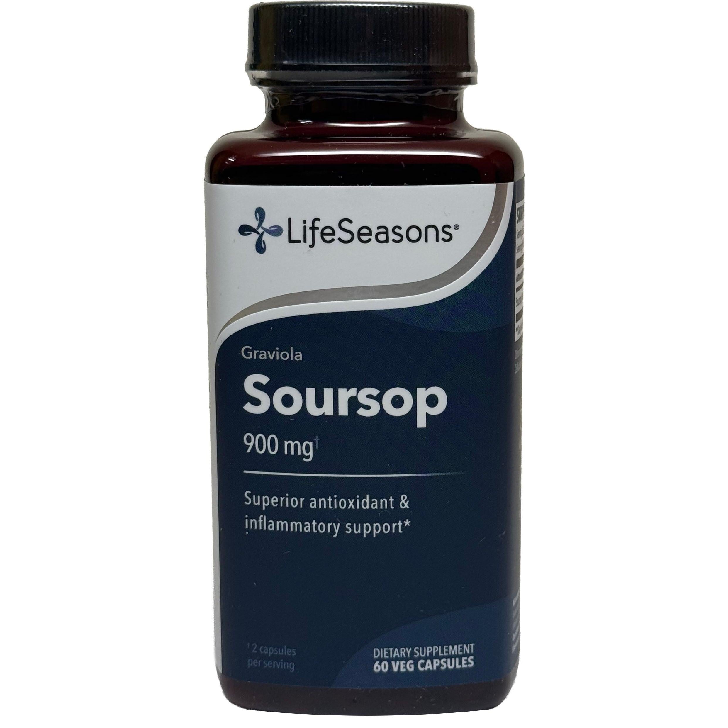 LifeSeasons Soursop (Graviola)-60 veg capsules-N101 Nutrition