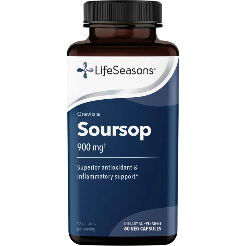 LifeSeasons Soursop (Graviola)-60 veg capsules-N101 Nutrition