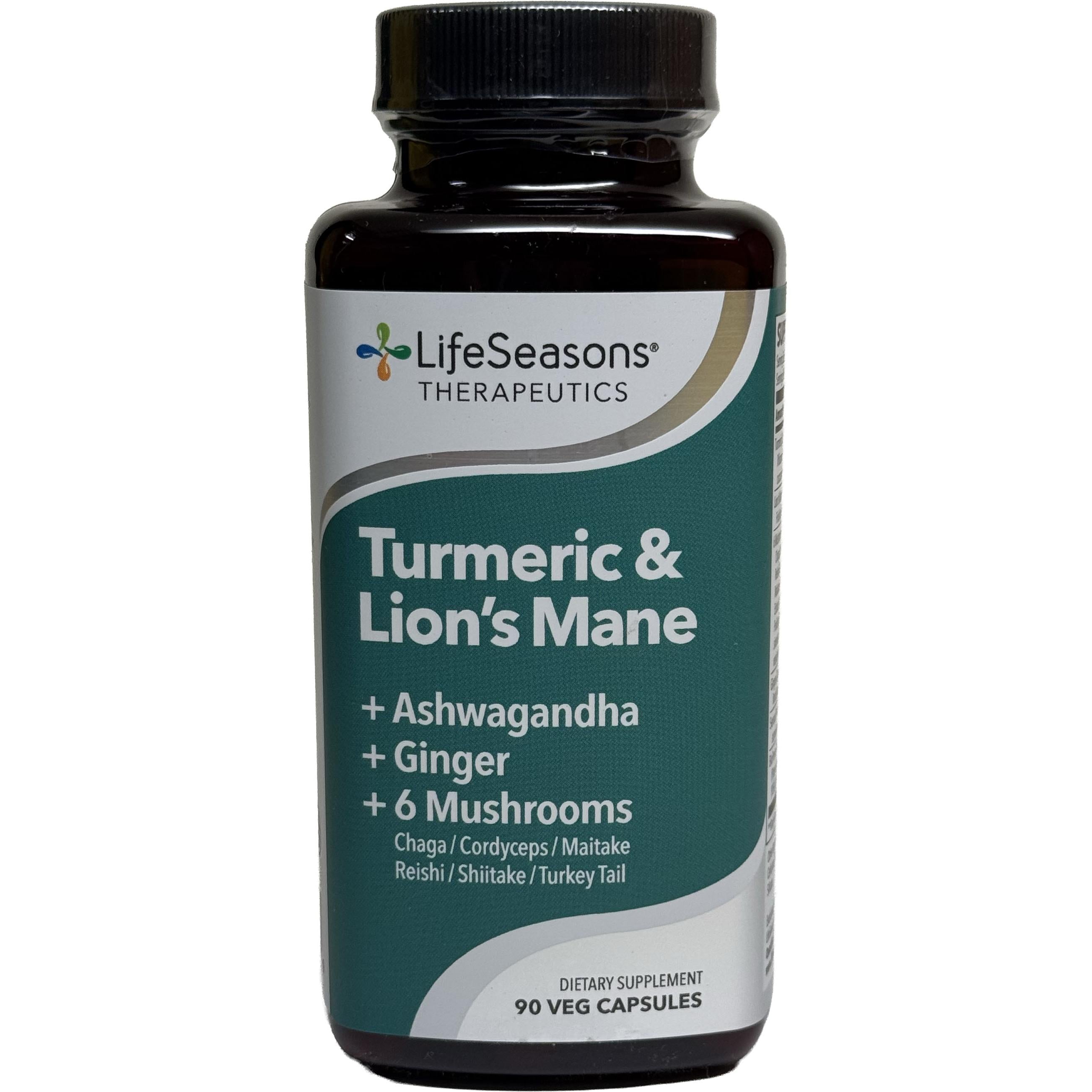 LifeSeasons Turmeric & Lion's Mane-90 veg capsules-N101 Nutrition