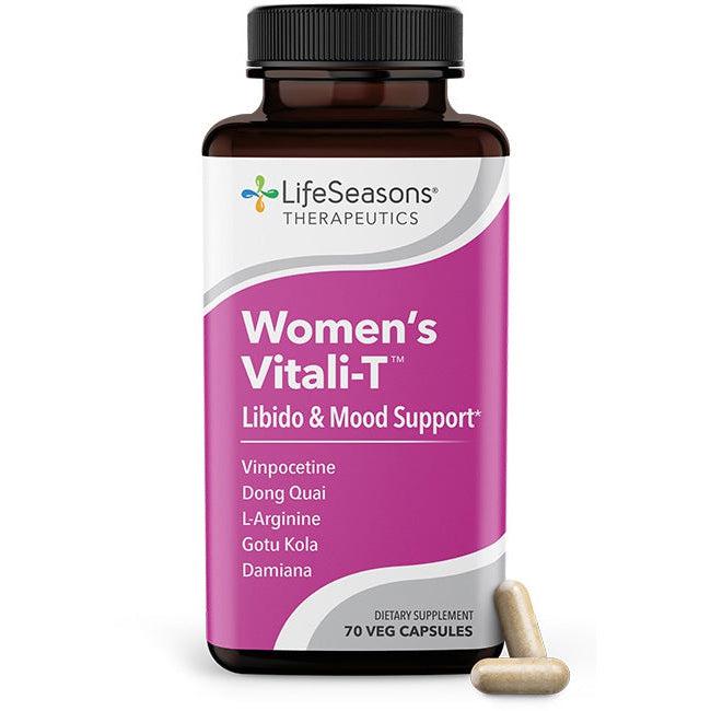 LifeSeasons Women's Vitali-T Libido & Mood Support-70 veg capsules-N101 Nutrition