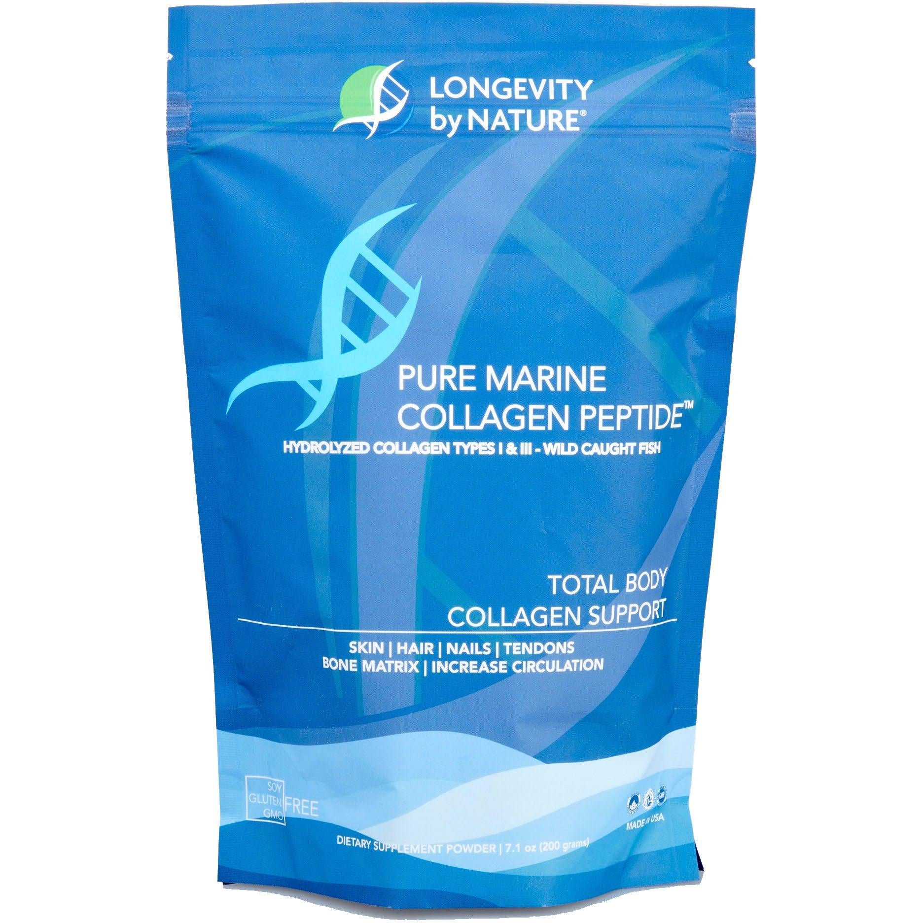 Longevity by Nature Pure Marine Collagen Peptide-7.1 oz (200 g)-N101 Nutrition