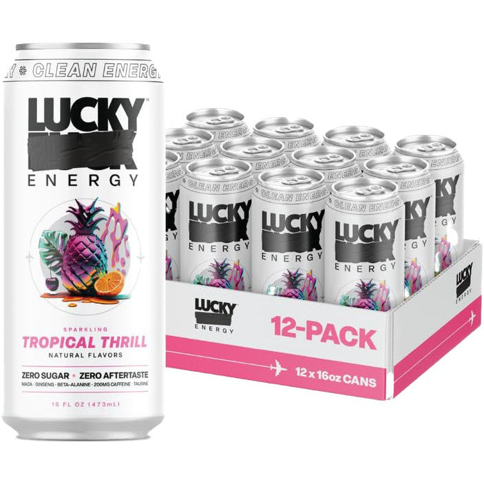 Lucky FCK Sparkling Energy Drink-Case (12 cans)-Tropical Thrill-N101 Nutrition