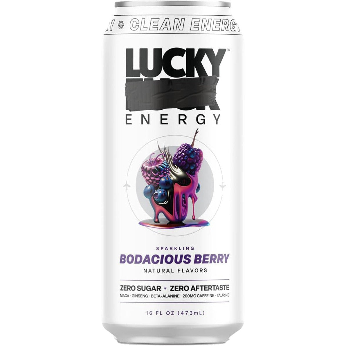 Lucky FCK Sparkling Energy Drink-Single (16 fl oz)-Bodacious Berry-N101 Nutrition