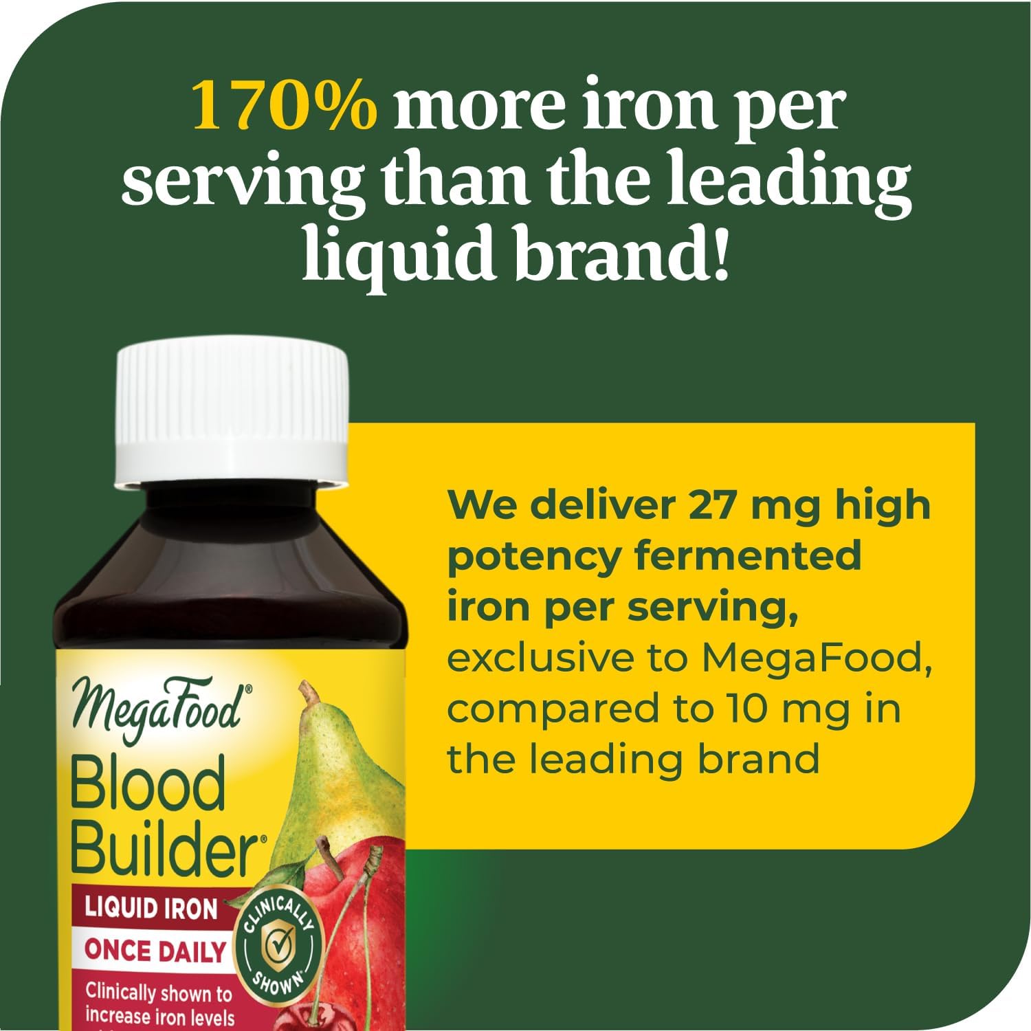 MegaFood Blood Builder Liquid Iron-7.7 fl oz (250 mL)-N101 Nutrition