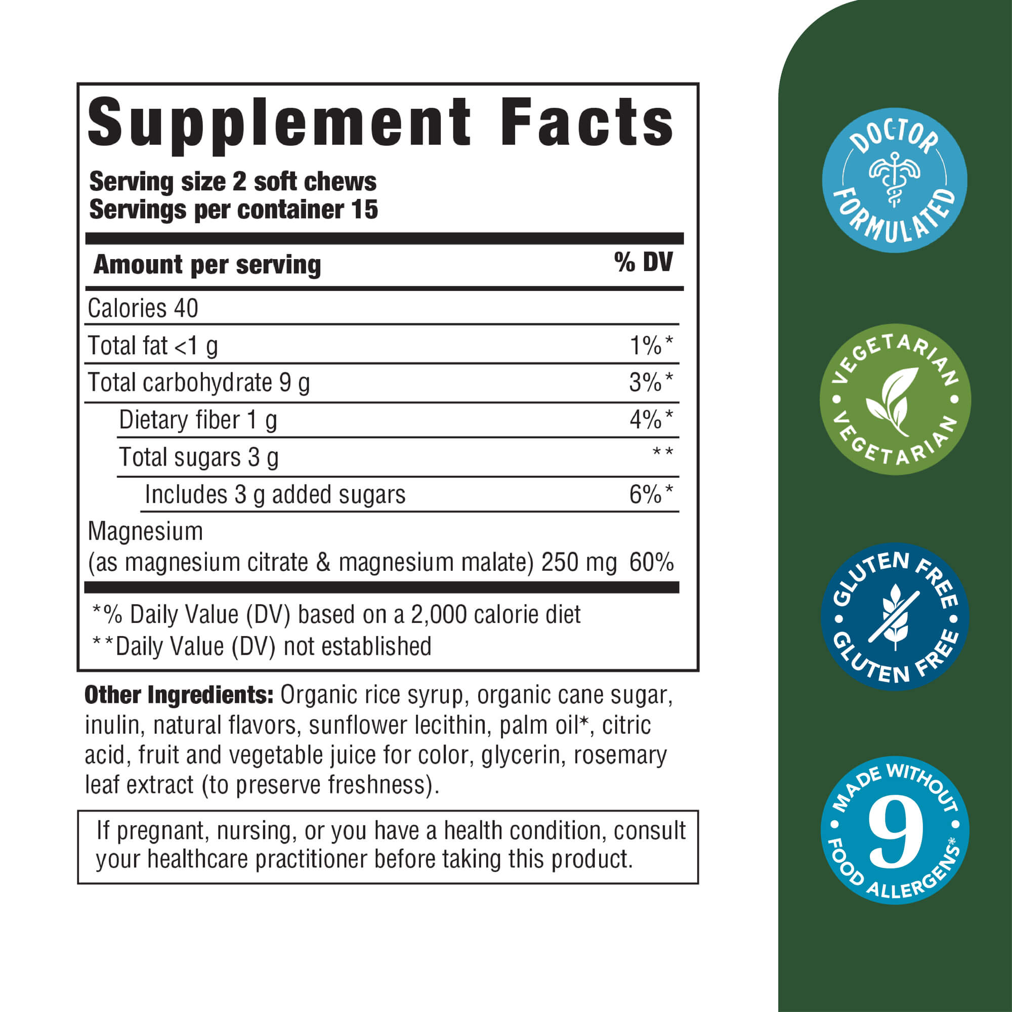 MegaFood Relax + Calm Magnesium Soft Chews - Strawberry-N101 Nutrition