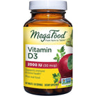 MegaFood Vitamin D3 2000 IU (50 mcg)-60 tablets-N101 Nutrition