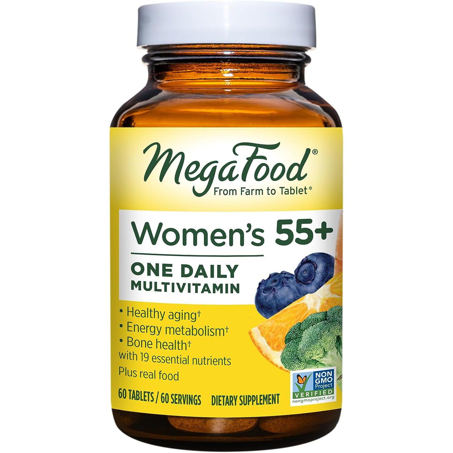 MegaFood Women's 55+ One Daily Multivitamin-60 tablets-N101 Nutrition