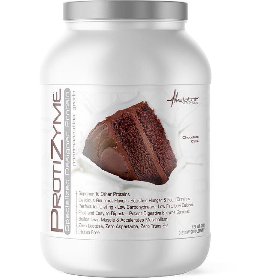 Metabolic Nutrition ProtiZyme-2 lbs (26 servings)-Chocolate Cake-N101 Nutrition