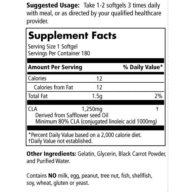 MRM CLA 1250-180 softgels-N101 Nutrition