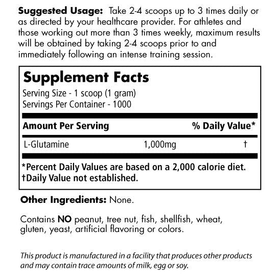 MRM L-Glutamine 500-1.1 lbs (500 g)-N101 Nutrition