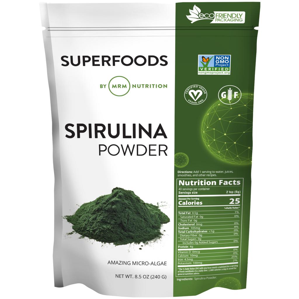 MRM Superfoods RAW Spirulina Powder-40 servings (240 g)-N101 Nutrition