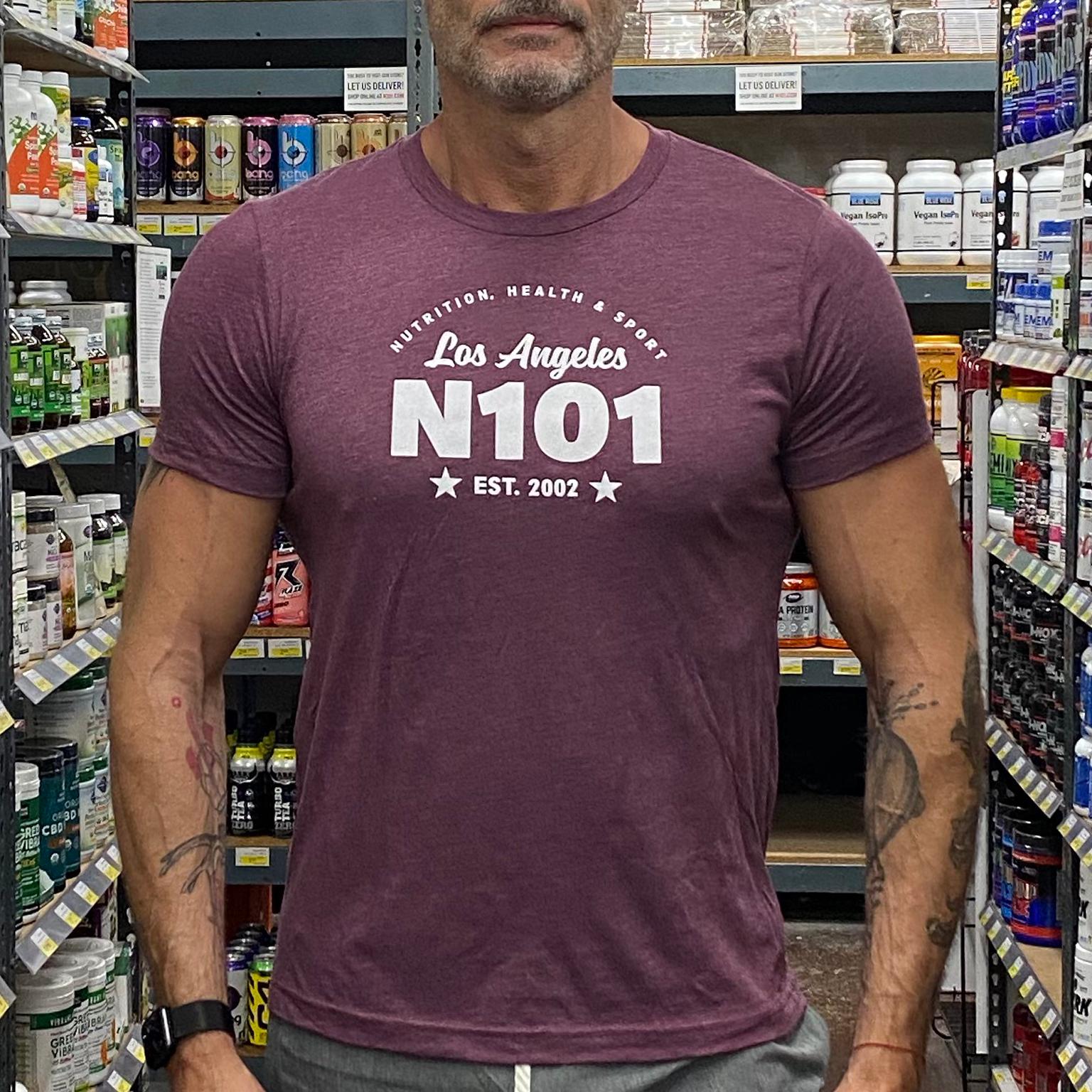 N101 Los Angeles T-Shirt-Medium-Maroon-N101 Nutrition