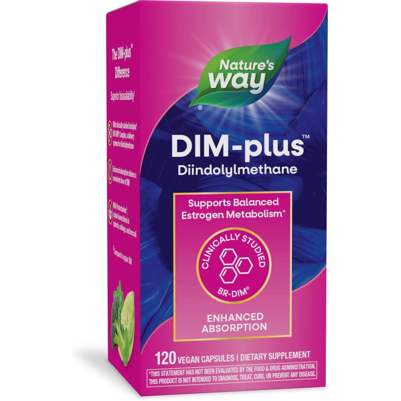 Nature's Way DIM-Plus (Diindolylmethane)-120 vegan capsules-N101 Nutrition