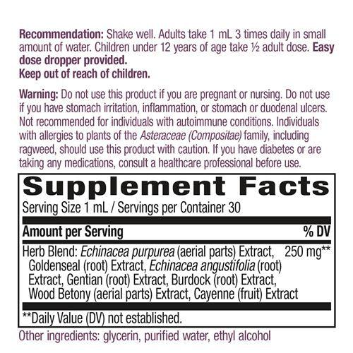 Nature's Way Echinacea Goldenseal (Alcohol-Free Liquid)-1 fl oz (30 mL)-N101 Nutrition