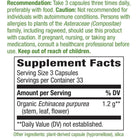 Nature's Way Echinacea Purpurea Herb-100 vegan capsules-N101 Nutrition