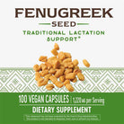 Nature's Way Fenugreek Seed-100 vegan capsules-N101 Nutrition