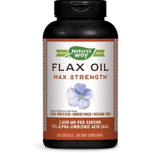 Nature's Way Flax Oil Max Strength-200 softgels-N101 Nutrition