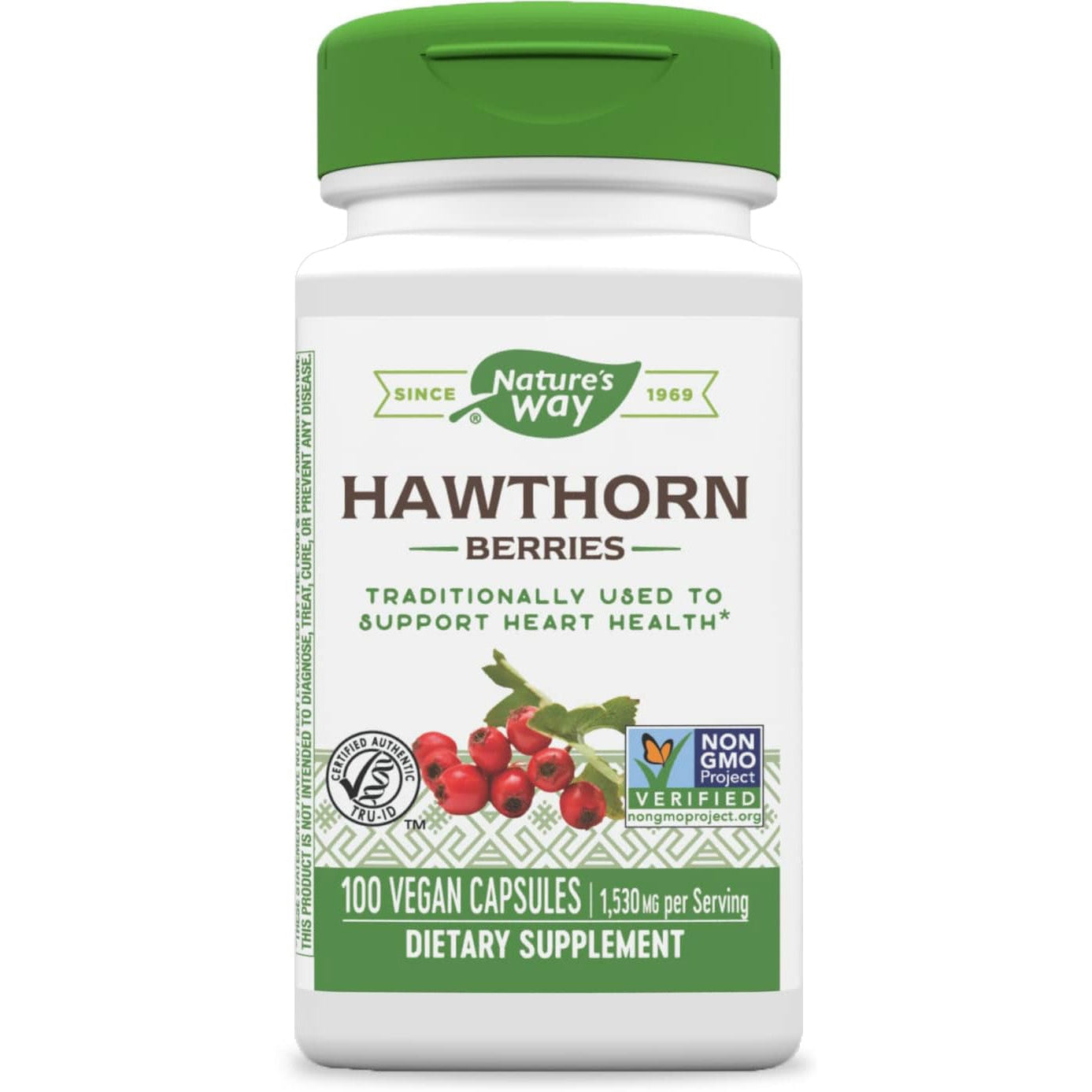 Nature's Way Hawthorn Berries-100 vegan capsules-N101 Nutrition